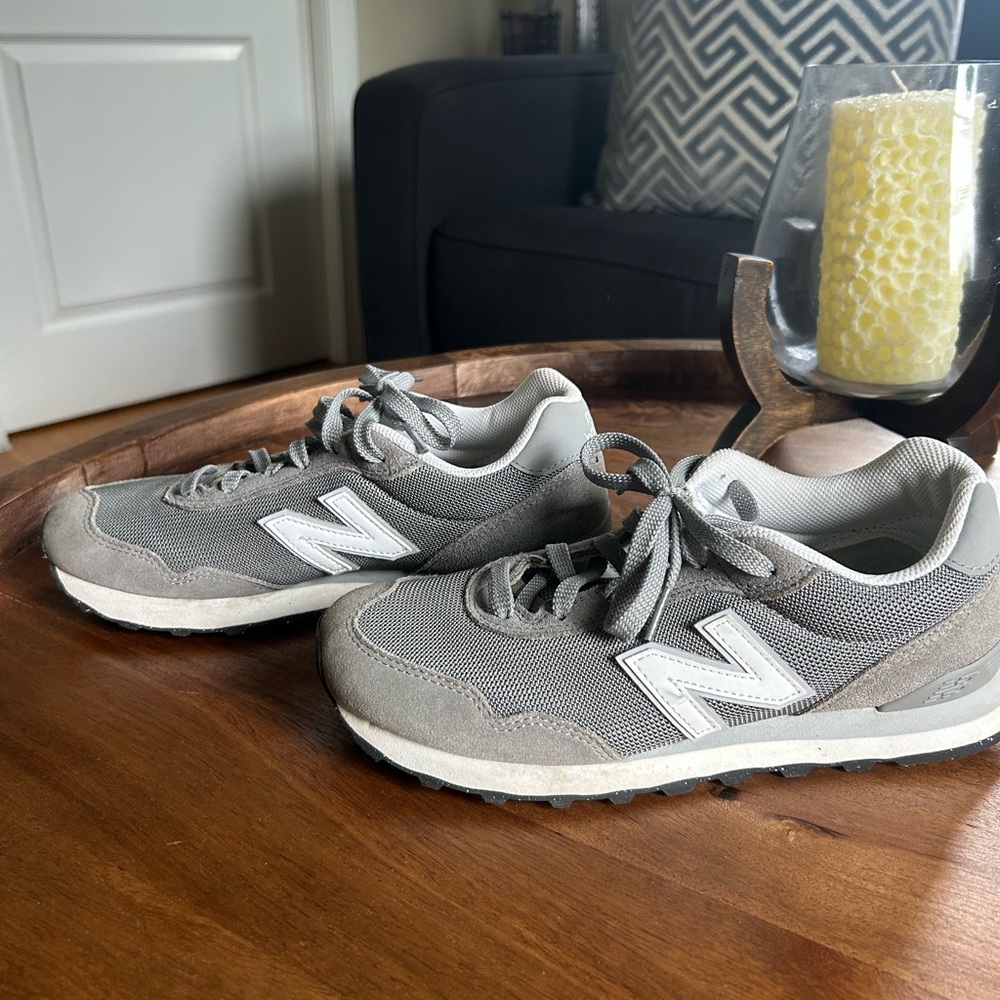Gray and White Sneakers